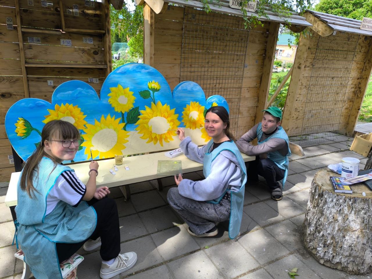 Красим лавочку